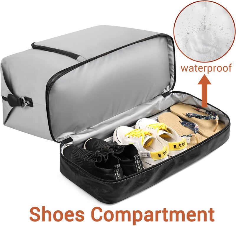 TIBES Travel Weekender Bag for Women, Overnight Bag with Shoe Compartment Oversized Travel Duffel Bag Carry On Tote 21" - Image 3